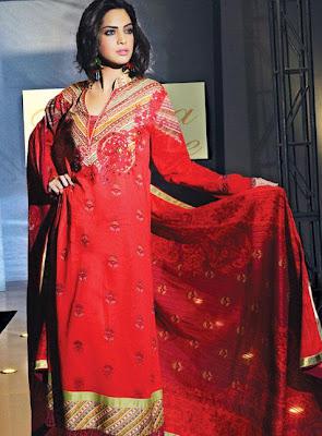Faiza Samee Designer Eid Lawn Collection By Alkaram 2012