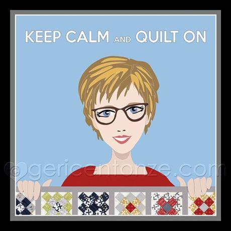 digital painting Keep Calm and Quilt On by Geri Centonze