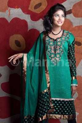 Stylish Salwar Kameez By Mansha Eid Collection 2012 For Women