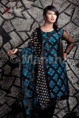 Stylish Salwar Kameez By Mansha Eid Collection 2012 For Women