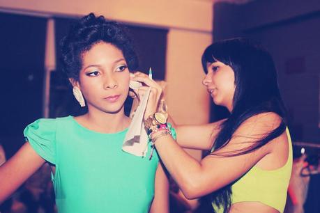 Backstage of The Hippie Runway