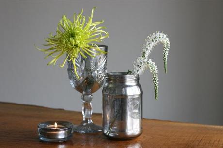 DIY: vintage mercury glass vignette