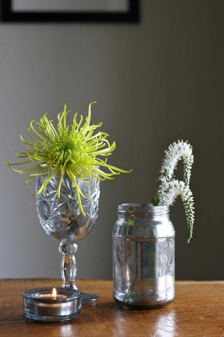 DIY: vintage mercury glass vignette