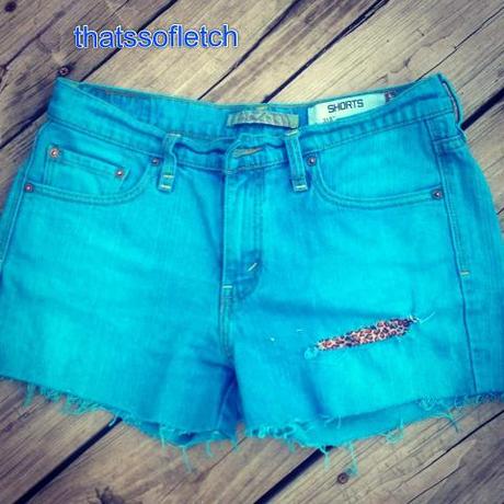 DIY upcycled shorts