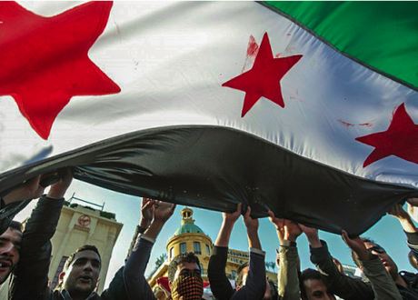 The Syrian independence flag