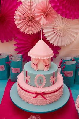 Pretty in Pink Carnival 1st Birthday party by Cakes N Things By Rachael