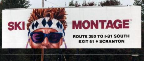 Craig Stevens Painted Billboard Ski Montage