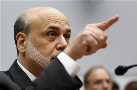 Federal Reserve Chairman Ben Bernanke testifies before the House Committee on Financial Services on July 18, 2012. Photo: Jason Reed / Reuters.