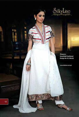 SilkyLine Fabrics  Latest Eid & Mid Summer Dresses Collection 2012