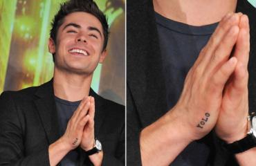 YOLO, zac effron, tattoo