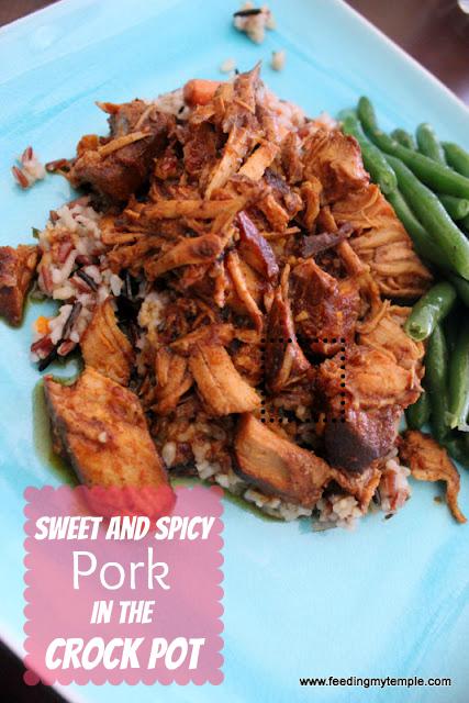 Sweet and Spicy Pork in the Crockpot