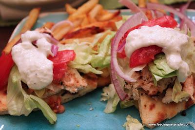 Grilled Chicken Gyros with Tzatziki Sauce