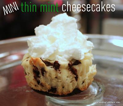 Mini Thin Mint Cheesecakes