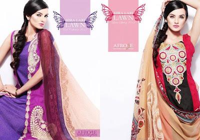 Hira Lari Special Eid Lawn Collection  By Afroze Textiles 2012