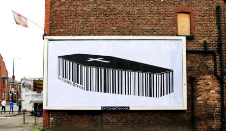 Insect Coffin 1 WEB 460x266 Brandalism   24 International artists create the UKs largest subvertising campaign