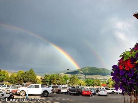 double rainbow over missoula