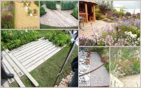 garden designs ideas for paths and decks at tatton