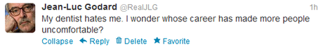 Jean-Luc Godard Twitter Parody Account (@RealJLG)