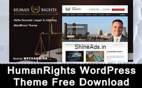 HumanRights - Lawyer and Attorney WordPress Theme Free Download
