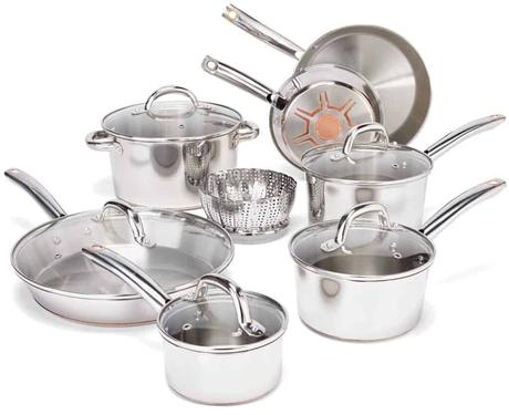 Best copper bottom cookware set: T-fal Ultimate Stainless Steel