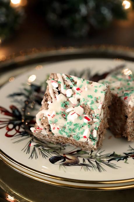 Chocolate Mint Rice Krispie Treats