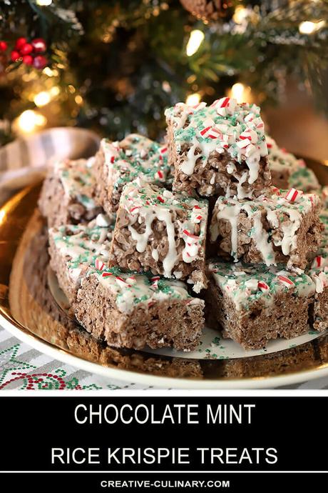 Chocolate Mint Rice Krispie Treats