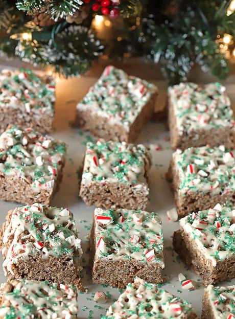 Chocolate Mint Rice Krispie Treats