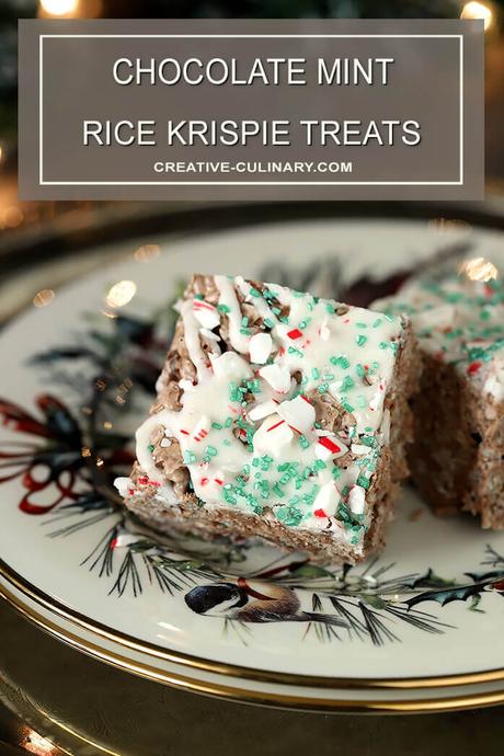 Chocolate Mint Rice Krispie Treats