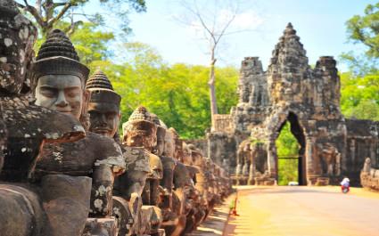 Enchanting Travels Cambodia Tours Stone Gate of Angkor Thom in Cambodia