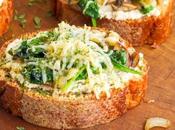 Mushroom Toast with Spinach Roasted Garlic
