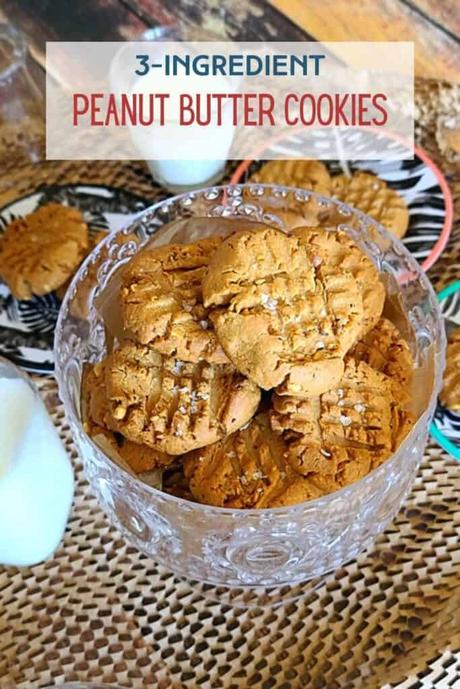 3 ingredient peanut butter cookies