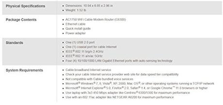 Netgear AC1750 WiFi Cable Modem Router Combo Reviews