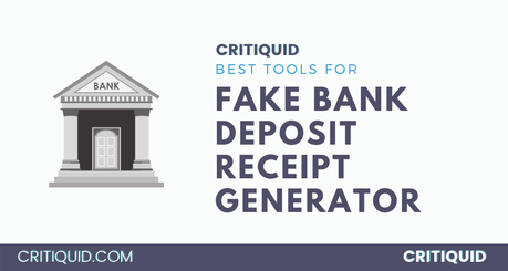 Fake Bank Deposit Receipt Generators 2021