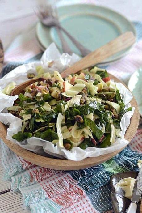 Cabbage Chard Apple Pineapple Salad