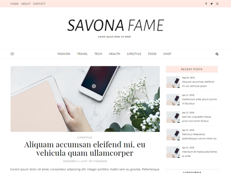 Savona Fame WordPress Theme.