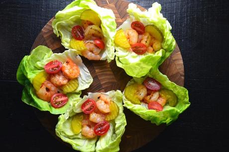 Grilled Cajun Shrimp Lettuce Wraps