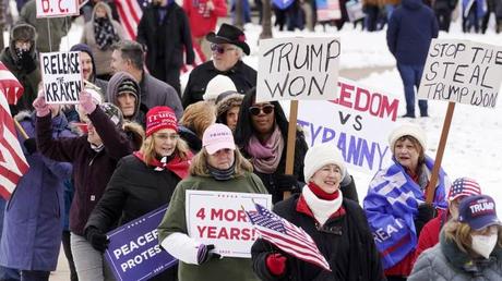 Protesters gather outside state Capitols nationwide as chaos sweeps Congress