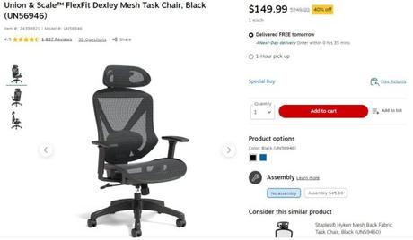 Save 40% on the highly rated FlexFit Dexley adjustable office chair