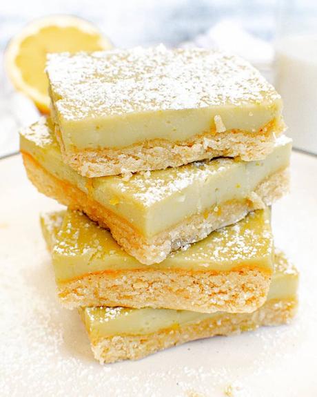 Gluten Free Lemon Bars with Coconut Custard (Vegan)