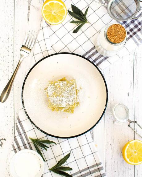 Gluten Free Lemon Bars with Coconut Custard (Vegan)