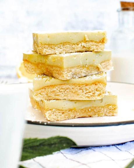 Gluten Free Lemon Bars with Coconut Custard (Vegan)