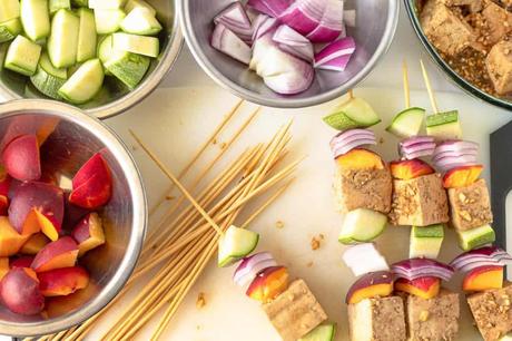 Tofu Skewers with Ginger Soy Marinade