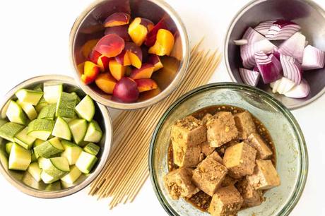 Tofu Skewers with Ginger Soy Marinade