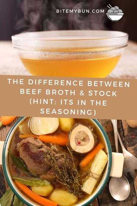 Difference between beef broth and beef stock