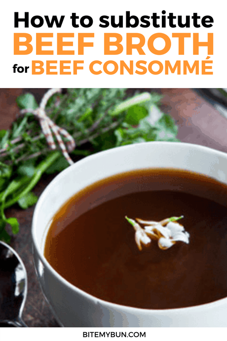 How to substitue Beef Broth for Consomme
