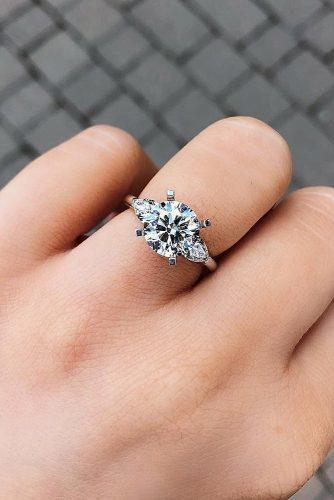 engagement ring trends 2019 three stones modern unique diamond