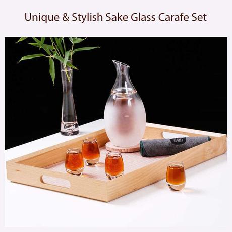 Best Glass Sake Warmer Set: ZENS Sake Set Glasses