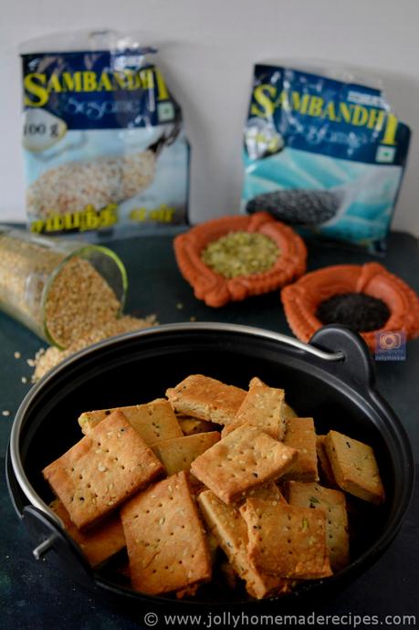 Sesame and Jaggery Wheat Crackers