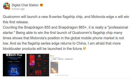 New Snapdragon 800 chip coming, could be in Motorola Edge S