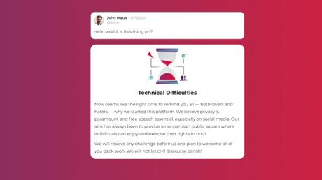 Parler website returns from the dead, promises to welcome back users soon